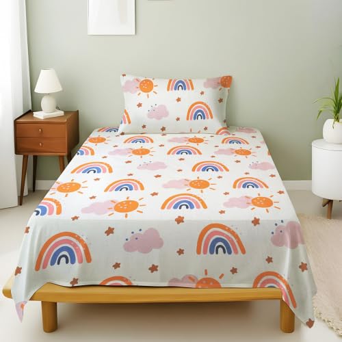 Image of Weave & Decor Kids Dedsheets Single Bed 60x90 Inches with 1 Pillow Cover 20x30 inch, Cotton Blend, Soft & Lightweight.