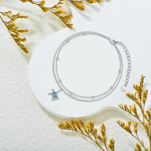 Image of Nature Style Bracelet for Women Charm Link Bracelet Adjustable Pineapple /Dragonfly /Butterfly /Daisy /Highland Cow Anklet Bracelet 925 Sterling Silver Anniversary Jewelry Birthday Gifts