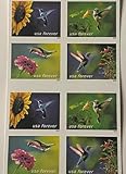 20pcs Flowers Postage Stamps for Mailing Forever Sheets (Hummingbird Flowers)
