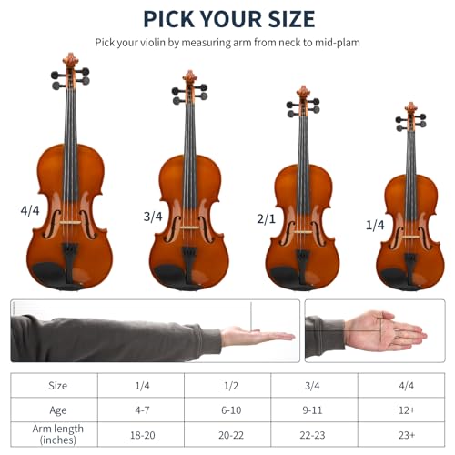 image for Jdfdexc Violin 4/4 Full Size for Adults, Violin Set for Beginners with
