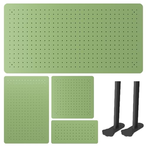 Jinchuan パンチングボード 高級スチール 有孔ボード ペグボード デスクボード 収納ボード マグネットボード 磁石対応 耐荷重 3WAY設置 DIY 取付簡単 工具収納 飾り収納 デスク オフィス キッチン 洗面所 大容量(C,60*35cm)