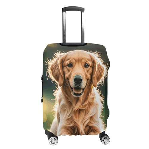 Golden Retrievers Luggage Cover, Washable Elastic Suitcase Cover Protector Fit 18-32 Inch Luggage4