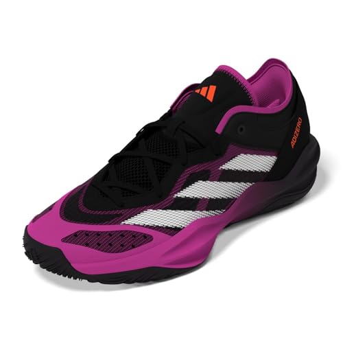 adidas Unisex Adizero Select 2.0 Basketball Sneaker, Black/Purple Burst/Aurora Black, 9 US Men