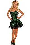 Daisy Corsets Women's Lavish Lace Corset Dress, Green, Small
