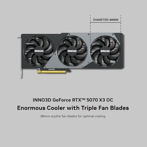 Image of INNO3D NVIDIA GeForce RTX 5070 X3 OC 12GB GDDR7 192-bit PCI Express Gen 5 Gaming Graphics Card -N50703-12D7X-195064L