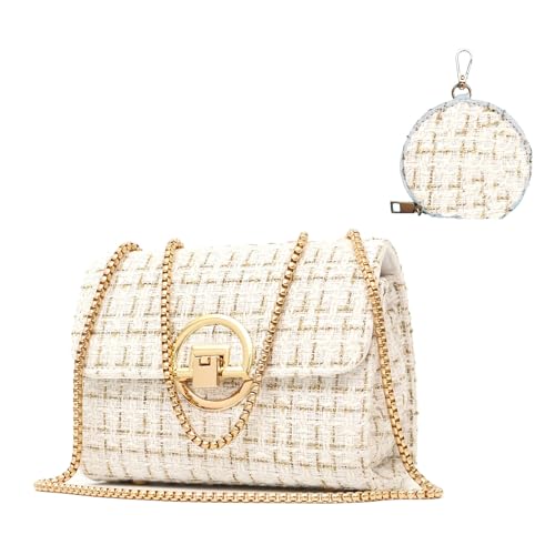 Small Crossbody Bags for Women Leather Shoulder Bag with Chain Trendy Designer Clutch Satchel Ladies Evening Bags