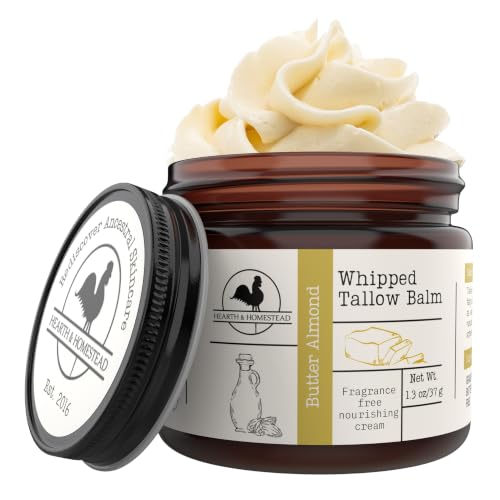 Image of Hearth & Homestead Whipped Beef Tallow for Skin & Face, Butter Almond 1.3oz