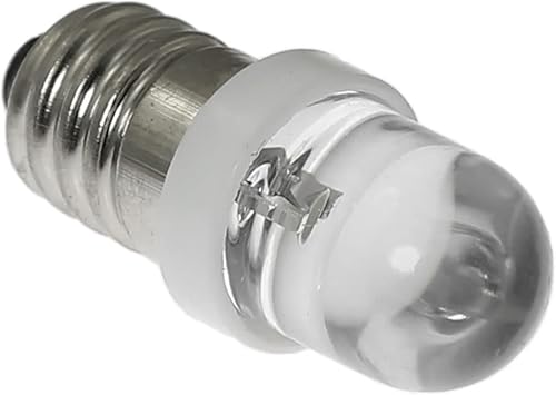 Miniatura 3 de Mini bombilla LED E10 de 0.2 W, 0.2 W, 3 V, bombillas de base de tornillo en miniatura, indicador LED para circuito de experimento casero,