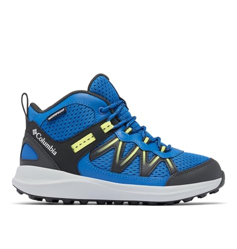 Columbia Youth Peakfreak Rush Mid Waterproof, Mountain Blue/Voltage, 5