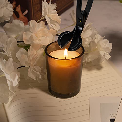 Umokoon Sturdy Candle Wick Trimmer - Premium Stainless Steel Wick Cutter For Candles - Polished Candle Scissors (Matte Black) #TOP5