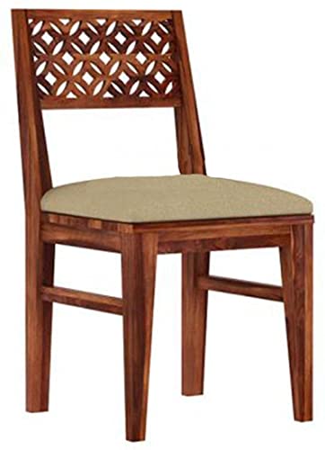 Image of MURALICRAFT Solid Sheesham Wood Square Dining Table 4 Seater | Four Seater Dinning Table with 2 Cushioned Chairs & Cushioned Bench for Home | Dinner Table Dining Room Sets for Restaurants, Honey Brown