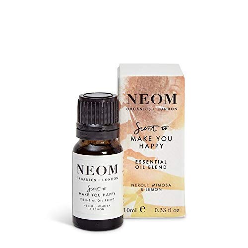 Neom – Wellbeing Pod Essential Oil Diffuser & Happiness Oil Blend (0.33Fl Oz) Ultrasonic Aroma With Ceramic Cover, Led Light & Timer… #TOP2