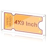 Acrylic Ticket Stub Display 4x9 Inch Clear Ticket Stub Holder Ticket Stub Organizer Ticket Stub Frame Ticket Protector Double Sided for Collectors Display Protect Movie Concert Play Show Ticket (1)