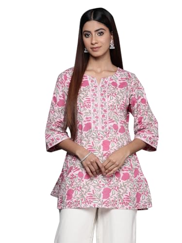 Image of Libas Printed Cotton Straight Kurti for Women