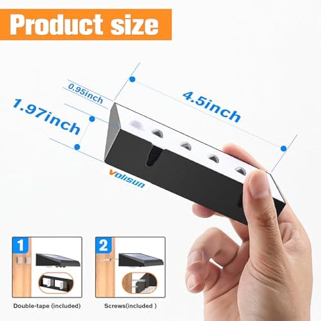 VOLISUN Solar Fence Lights Outdoor Lights Warm White LED