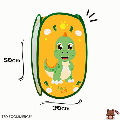 Organizador Cesto Porta Treco Dinossauro Brinquedos Roupas Suja Infantil Quarto Decoração Organizaçã