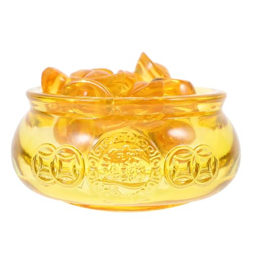 Cuenco de cristal amarillo POPETPOP el regalo perfecto de prosperidad 2