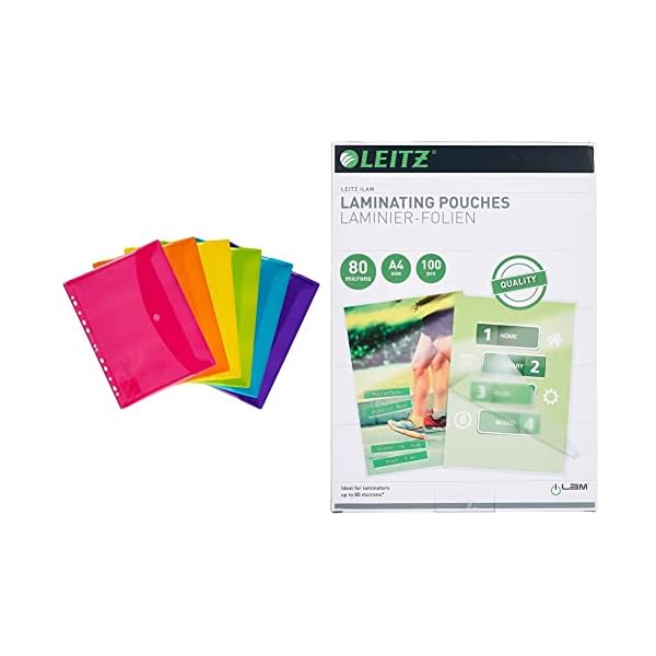 Oxford Dokumenten-Mappen A4, Taschen mit Klett-Verschluss, zum Abheften, sortiert, Mehrfarbig, 6er Pack & Limit…
