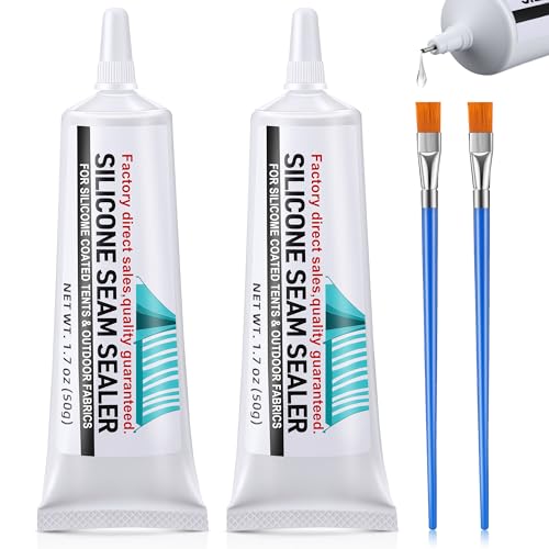 AmazingSpark 2 Pcs Tent Seam Sealer Waterproof Fast Dry Clear Sealant for Tents, Tarps, Awnings