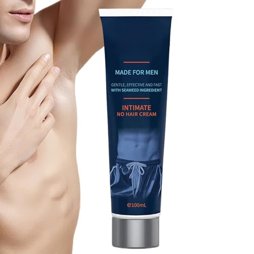 Crema Depilatoria Uomo,Crema Depilatoria Zone Intime Uomo,Prodotti Personali per Gambe Sensibili Secche Torace Schiena - Braccia Schiena Gambe Ascelle Spalle Bikini Nuoto