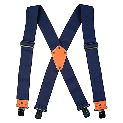 Melotough Men Suspender With 2 Inch Elastic Fully Adjustable X Back Industrial Strength Suspender #TOP1