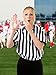 Tchumum Referee Shirt Men Womens Soccer Ref Costume Jersey, V-Neck Striped Professional Official Sports Referee Shirt (Stripe, X-Large)
