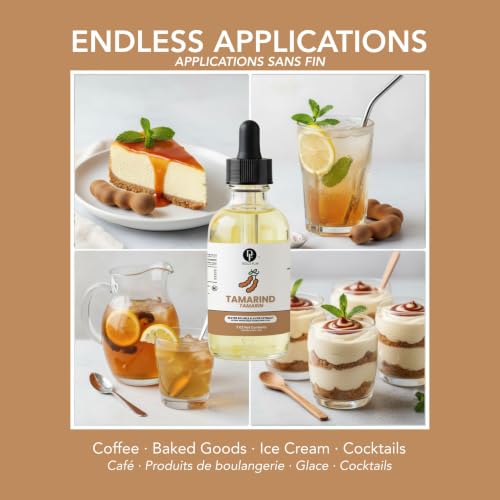 Image of Dolce Flav Natural Tamarind Extract - 2 oz Water-Soluble Concentrated Flavoring for Baking, Beverages, Sauces & Frozen Treats | Kosher | Made in USA