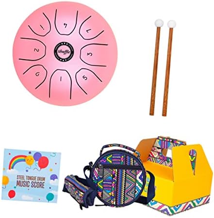 MARMERDO 1 Set Ethereal Drum Yoga Kit Steel Tongue Drum for Kids Tambourine for Kids Yoga Tongue Drum Percussion Instrument Drum Mind Healing Drum Ethereal Drum Set Hand Drum To Heal Wood