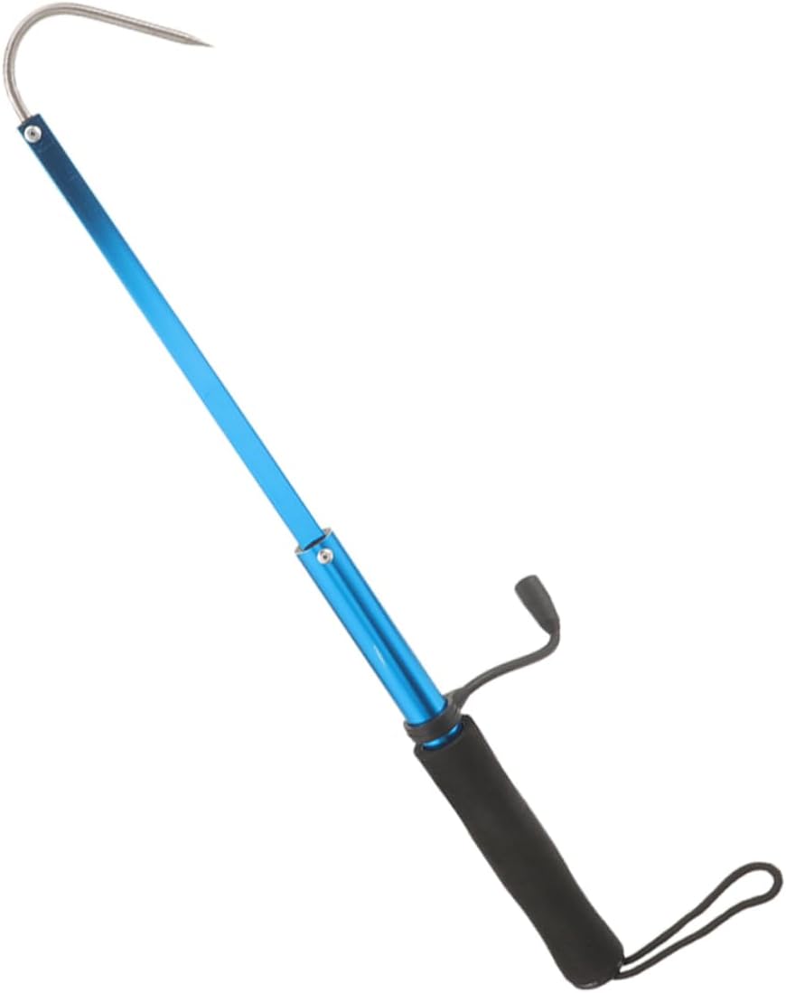Telescoping Fish Hook Tool with Ergonomic Rubber Grip Durable for Ice and Sea Fishing Compact Design for Easy Storage and Portability