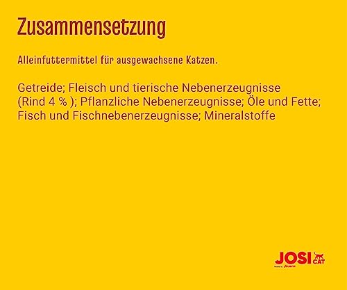 JosiCat Tasty Beef (1 x 10 kg) | Adult | Premium Trockenfutter für Katzen | mit herzhaftem Rind - sehr gut verträgliche Rezeptur | Powered by JOSERA | Katzenfutter | Alleinfuttermittel | 1er Pack