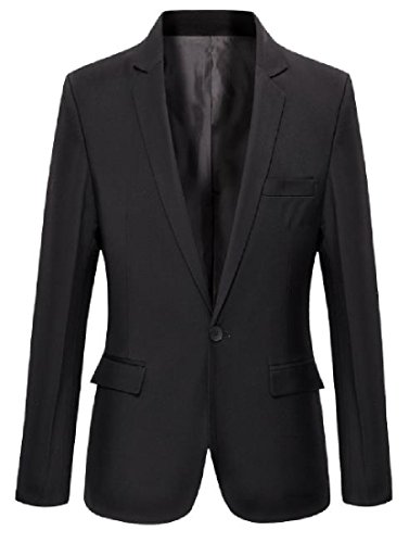 XiaoShop Abito da uomo casual con scollo a V e bottone singolo AS8 2XL, AS8, XXL