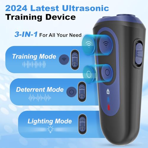 Holercoco Anti Barking Device for Dogs, Ultrasonic Dog Barking Deterrent Devices with 3 Modes, Dog Bark Control 50ft Range with 30 Days Battery Lift, Portable Stop Barking Device with Flashlight - Image 3