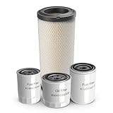 AxleyHub 4Pcs Maintenance Filter Kit Fit for Takeuchi TL10V2 for Kubota V3307 Engine, Replace
