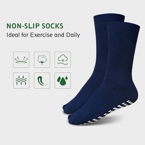 Image of Artfasion Non Slip Socks Men: Grip Anti Slip Socks for Seniors Hospital Yoga Pilates