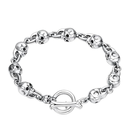 Crâne en argent S925 idéal pour affirmer son look rock en soirée ou au quotidien