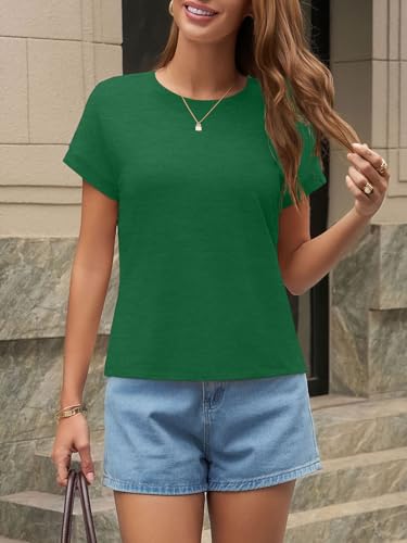 Image of UNCLECAT Womens Crop Tops Loose Fit Cap Short Sleeve Summer Tee