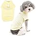 Zunea Dog Shirts with D-Ring for Small Dogs Girl Boy Summer Puppy Tee Shirt Soft Breathable Vest Tank Top Sleeveless Cool Clothes Solid Color Basic Shirt Pet Apparel for Doggie Chihuahua Yellow L