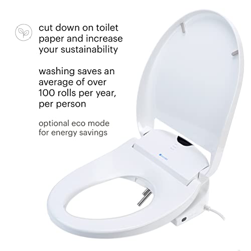 Brondell S1000-EW Swash 1000 Advanced Bidet Elongated Toilet Seat, White - Image 5