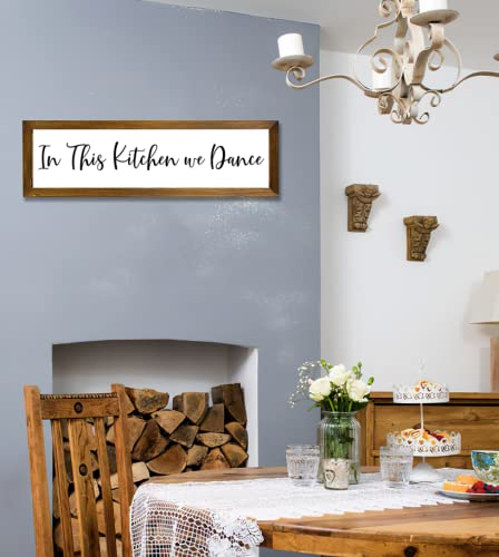 By Unbranded In This Kitchen We Dance Wood Sign Farmhouse Decorative Funny Kitchen Wall Art Dining Room Wall Decor White 6*20 Inch #TOP3