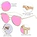 SOJOS Cat Eye Sunglasses for Women Fashion Designer Style Mirrored Lenses SJ1001 with Gold/Rose