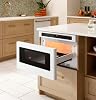 Café Cajón Microondas 1.2 Pies Cúbicos 24", 1000W, Cocción por Sensor, Cajón de Deslizamiento Fácil, Controles Táctiles de Vidrio, Blanco Mate, CWL112P4RW5 8