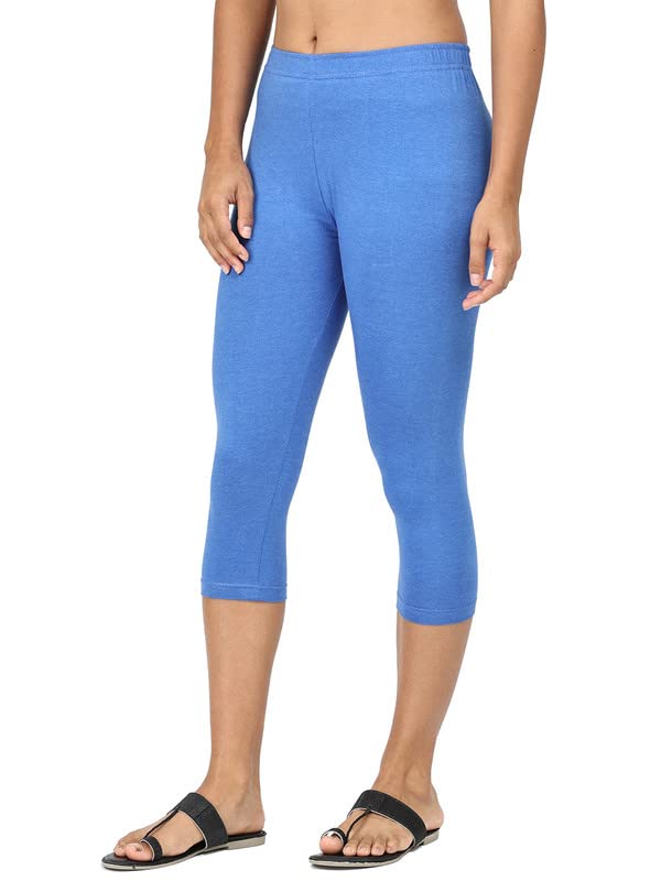 Image of Robinbosky Premium Stretchable Cotton Capri Legging for Women | Suitable for Formal wear & Casual wear | High-End Elastic Makes. The Leggings Squat Proof and Durable for Travel, Yoga, & Workout.