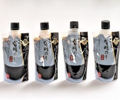 海苔の佃煮 チューブ入り4本セット「生のり」から作るとろける食感と豊かな風味(福岡有明のり)