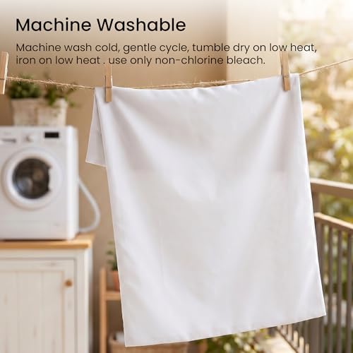 Image of EXQ Home Toddler Pillowcases with Button Closure 13x18 Travel Pillow Case Set of 2, Small Pillow Case Fits Baby Pillow Sized 12x16, 13x18, Kids Pillowcases 2 Pack Machine Washable (White)