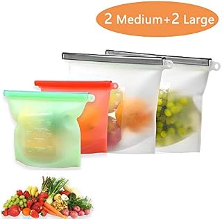 Silicone Bags Reusable Silicone Food Bag Storage Freezer Thick Silicone Dishwasher Sandwich Bags