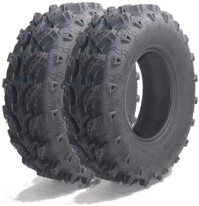 26X10-12 Heavy Duty ATV All Terrain Tubeless Off-Road Tires,6 PR, QD-168, Directional Grip for Mud Trail Sand, Set of 2