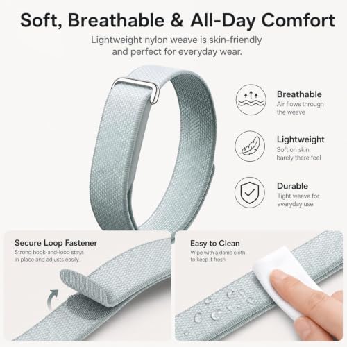 Image of Stretch Nylon Sport Strap Compatible with Google Fitbit Air