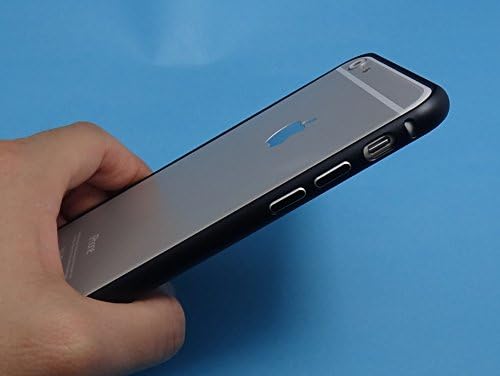 2014 PChero® Newest Aluminum Metal Frame Modern Metallic Arc Bumper Case for 5.5" iPhone 6 Plus 6+ [Black]