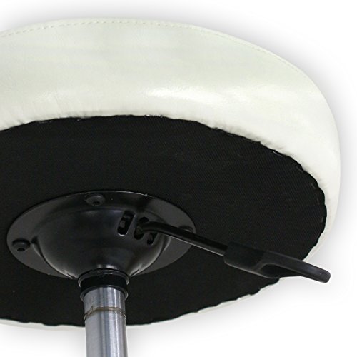 F2C Leather Adjustable Bar Stools Swivel Chairs Facial Massage Spa Salon Stool With Wheels White/Black (White) #TOP4