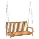 balancelle bois exterieur C'est un choix parfait pour vous détendre ou profiter d'une conversation avec un ami.Fabriquée en bois dur de teck extrêmement durable, cette pièce de meuble en teck a été chevronnée, séchée au four puis finement poncée pour lui donner un aspect très lisse